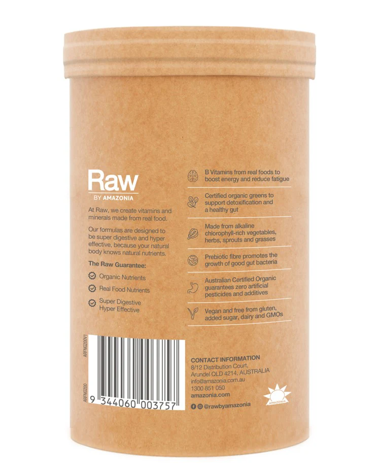 Amazonia Raw Real Food Nutrients Organic Greens Vanilla Mint - Image 5