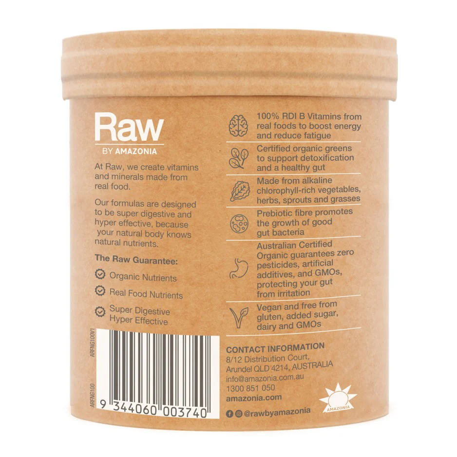 Amazonia Raw Real Food Nutrients Organic Greens Vanilla Mint - Image 6