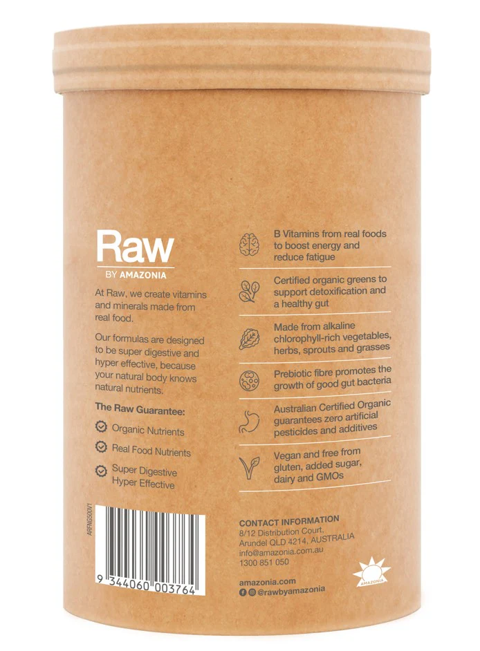 Amazonia Raw Real Food Nutrients Organic Greens Vanilla Mint - Image 9