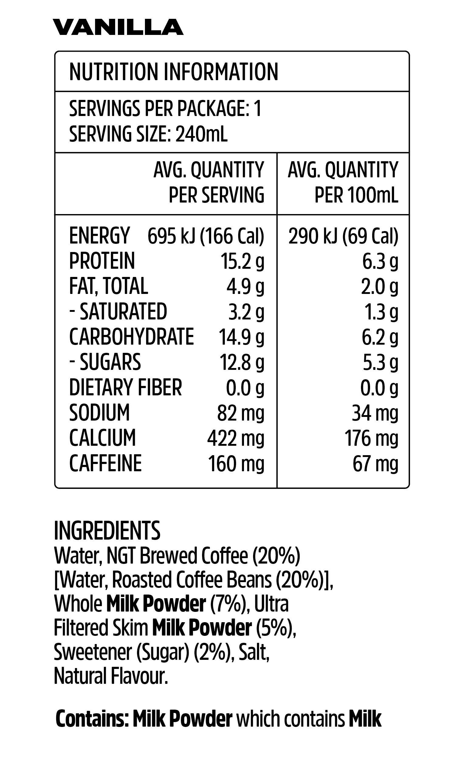 Beforeyouspeak Iced Latte Vanilla 240ml - Carton of 12 - Image 2