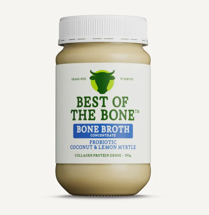 Best of the Bone Broth Concentrate with Probiotic Coconut Lemon Myrtle Turmeric 390g