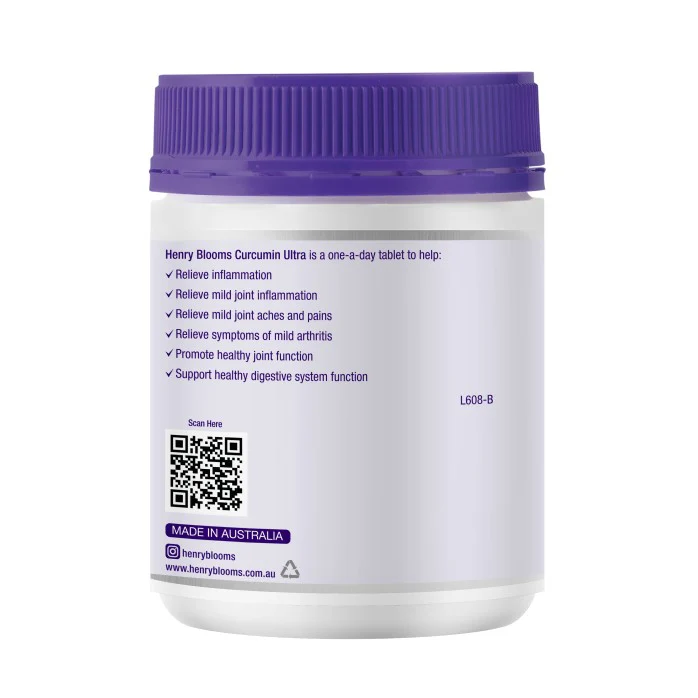Henry Blooms Curcumin Ultra 30 Tablets - Image 2