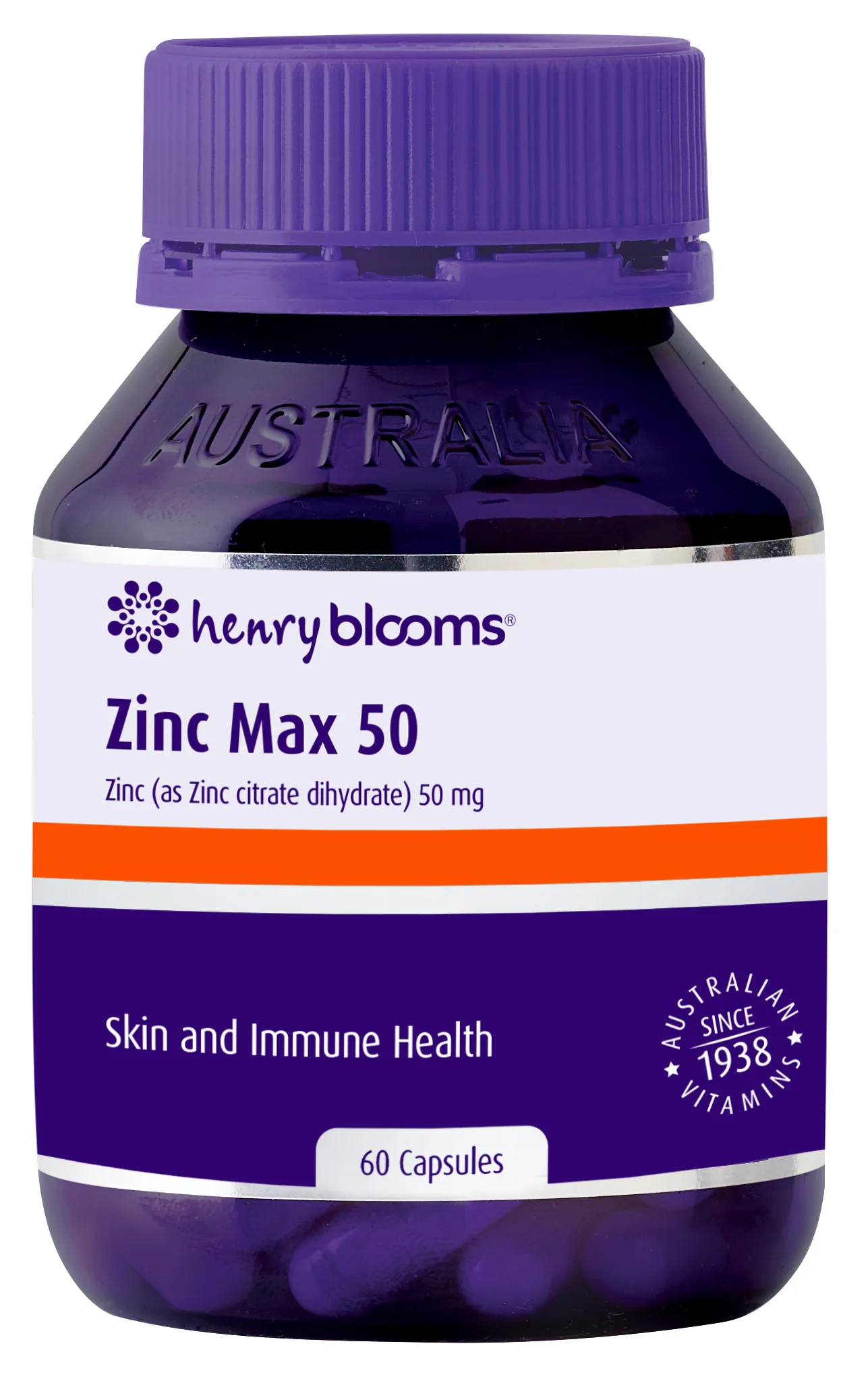 Henry Blooms Zinc Max 60 Capsules