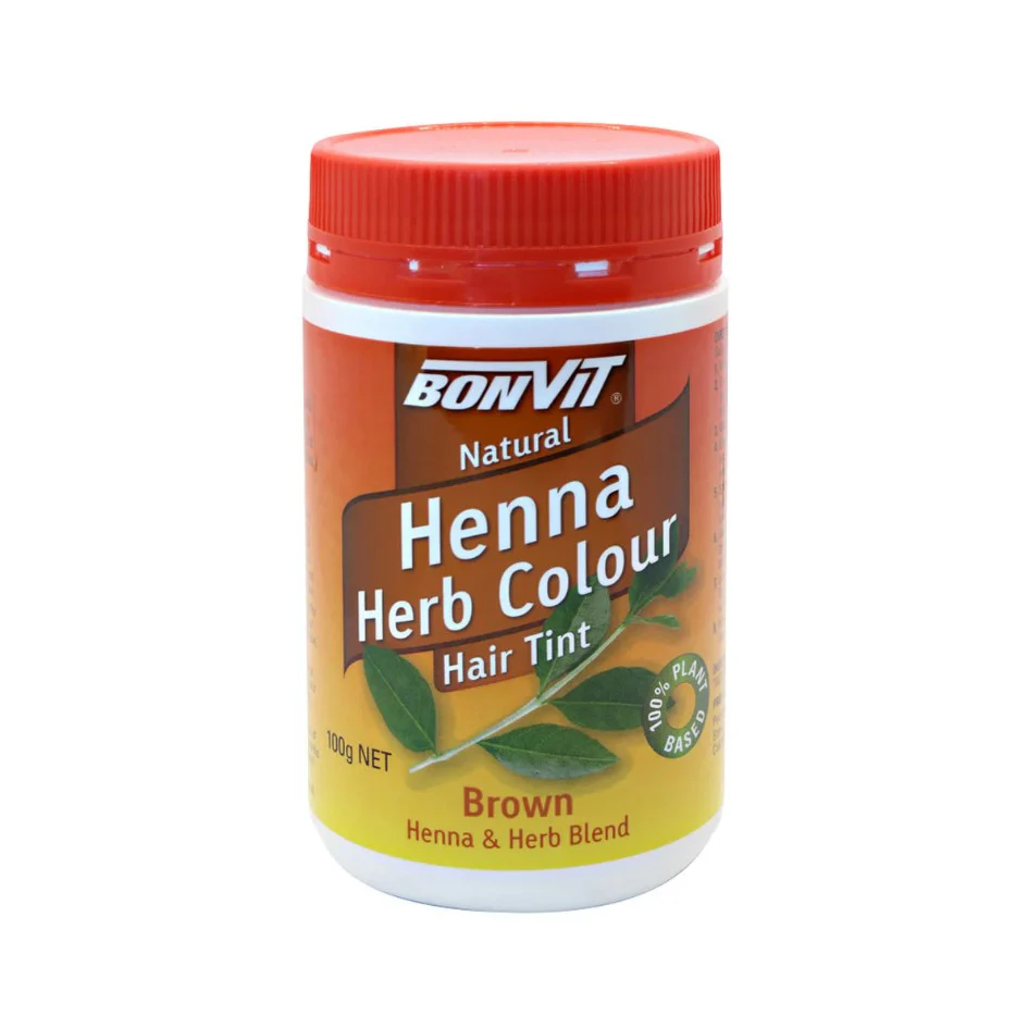 Bonvit Henna  Hair Tint Powder Brown 100g