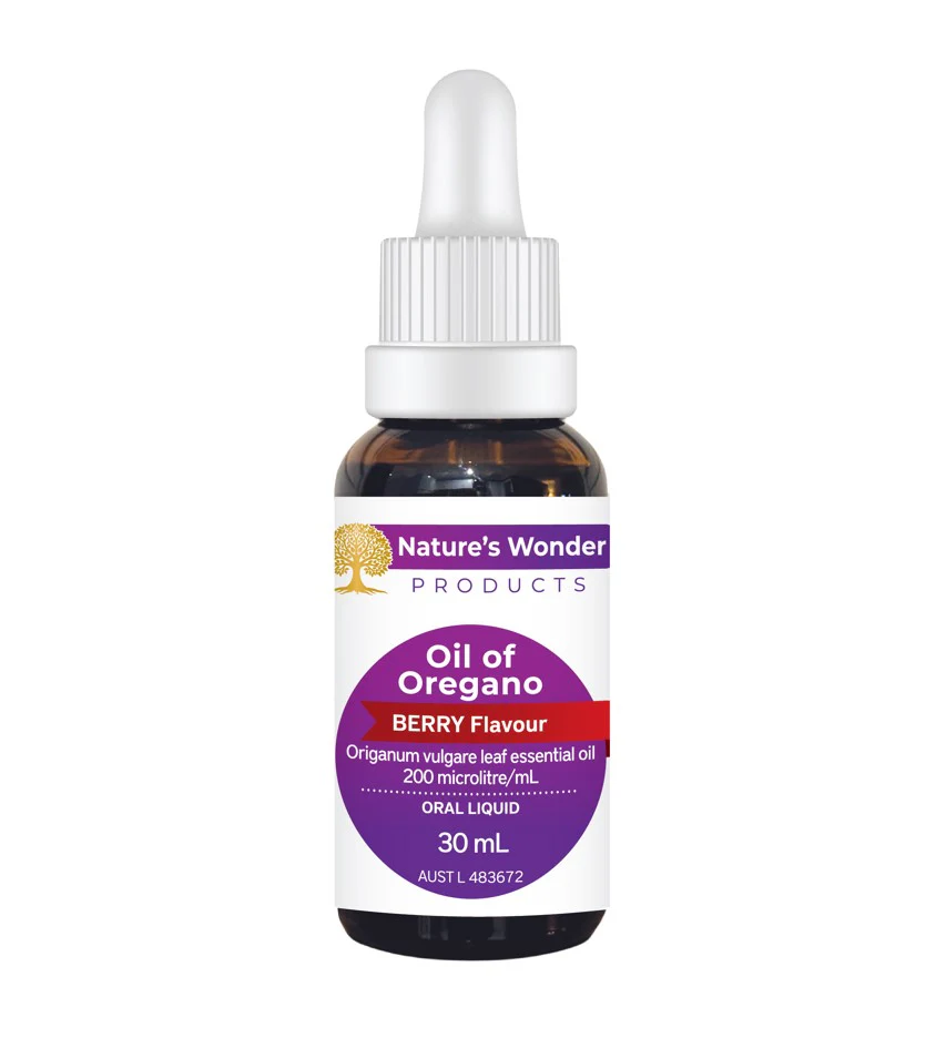 Cayenne Nature's Wonder Oil of Oregano Berry Flavour dropper 30ml