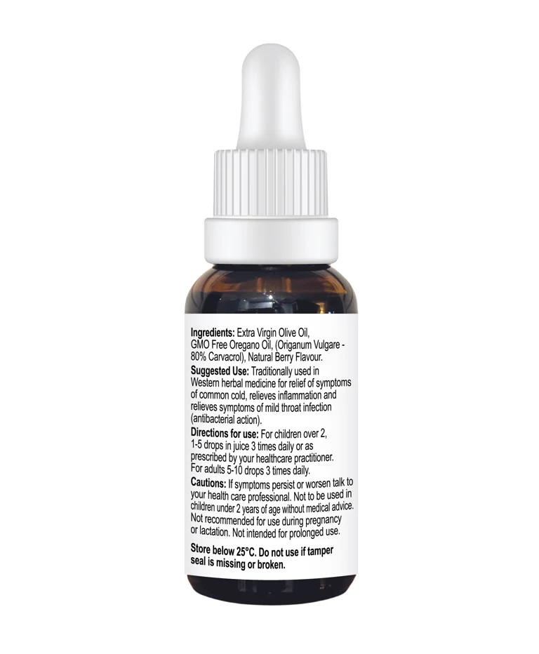 Cayenne Nature's Wonder Oil of Oregano Berry Flavour dropper 30ml - Image 2