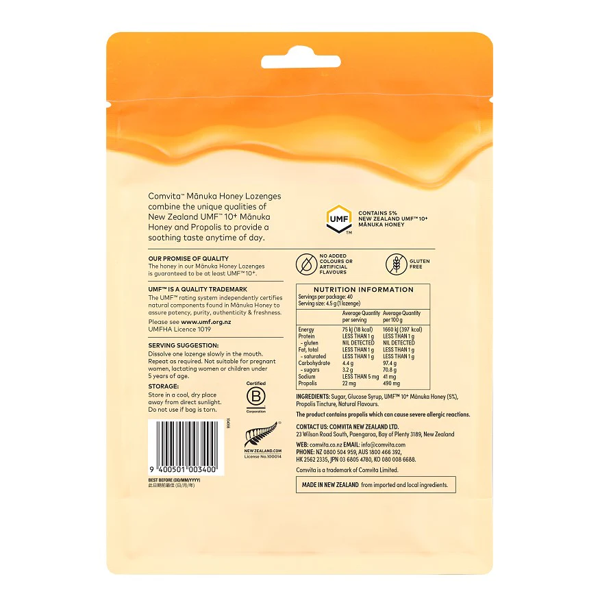 Comvita Soothing Manuka Honey Lozenges 40 Pack - Image 2