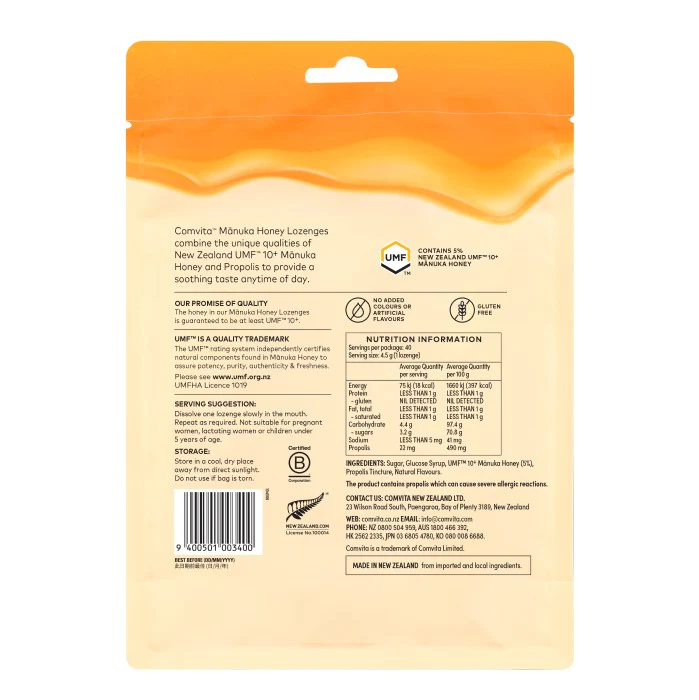 Comvita Soothing Manuka Honey Lozenges Lemon 500g - Image 2