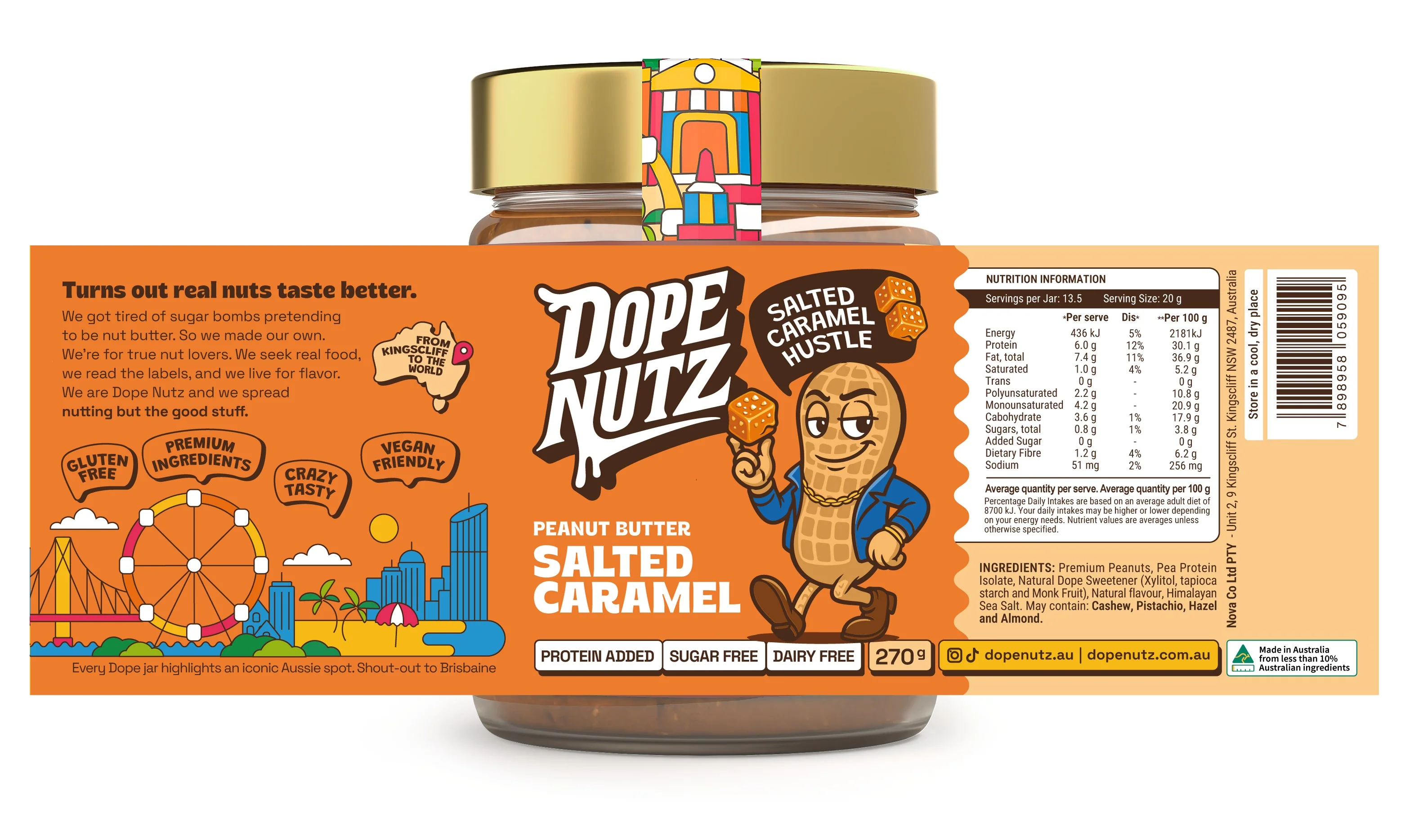 Dope Nutz Peanut Butter Salted Caramel 325g - Image 4