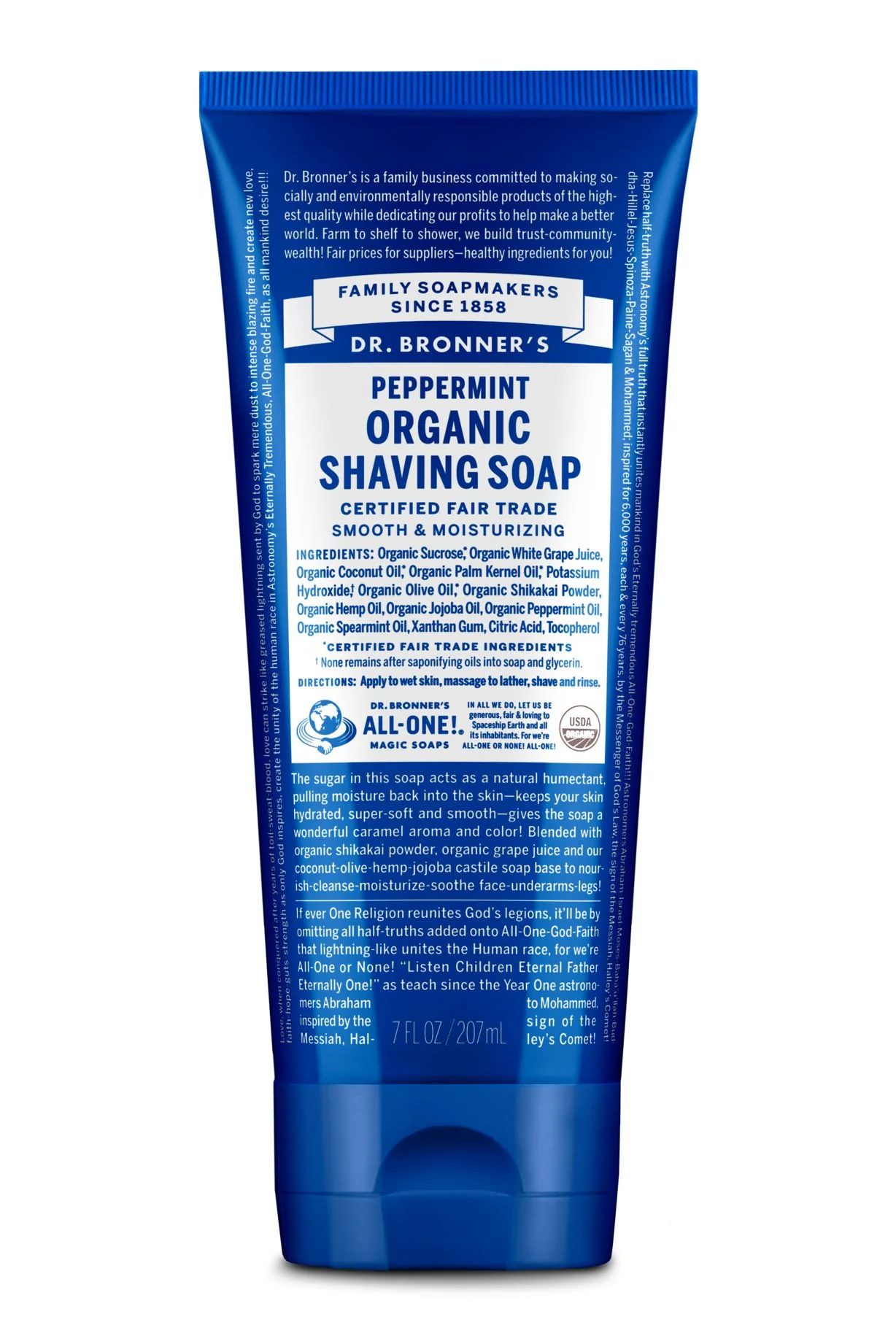 Dr Bronner's Organic Shaving Soap Peppermint 207ml