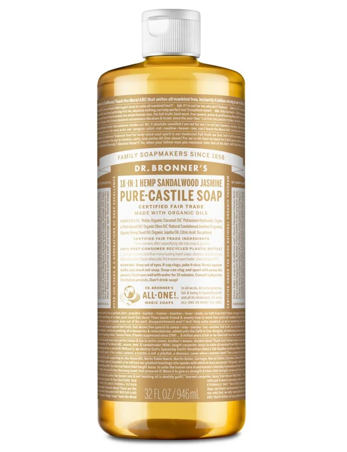Dr Bronner's 18-in-1 Pure Castile MAGIC SOAP Sandalwood Jasmine - Image 4