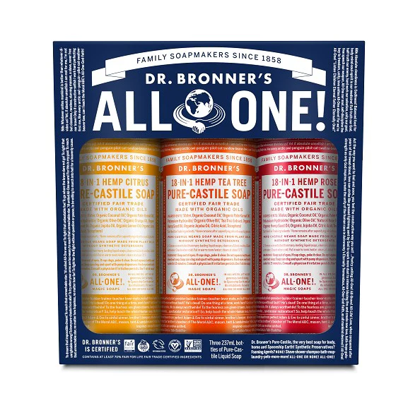 Dr Bronner's Summer Lovin' Liquid Soap Multi Pack
