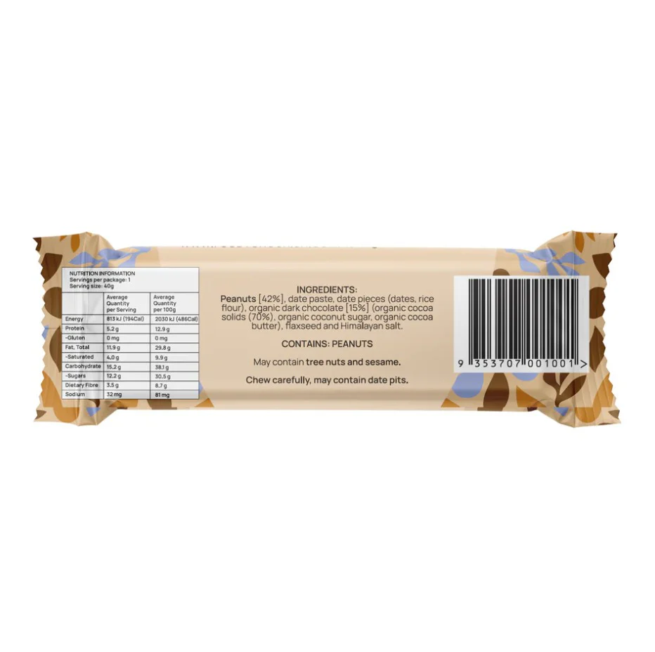 Food To Nourish Bliss Bar Choc Peanut 40g - Box of 12 - Image 3