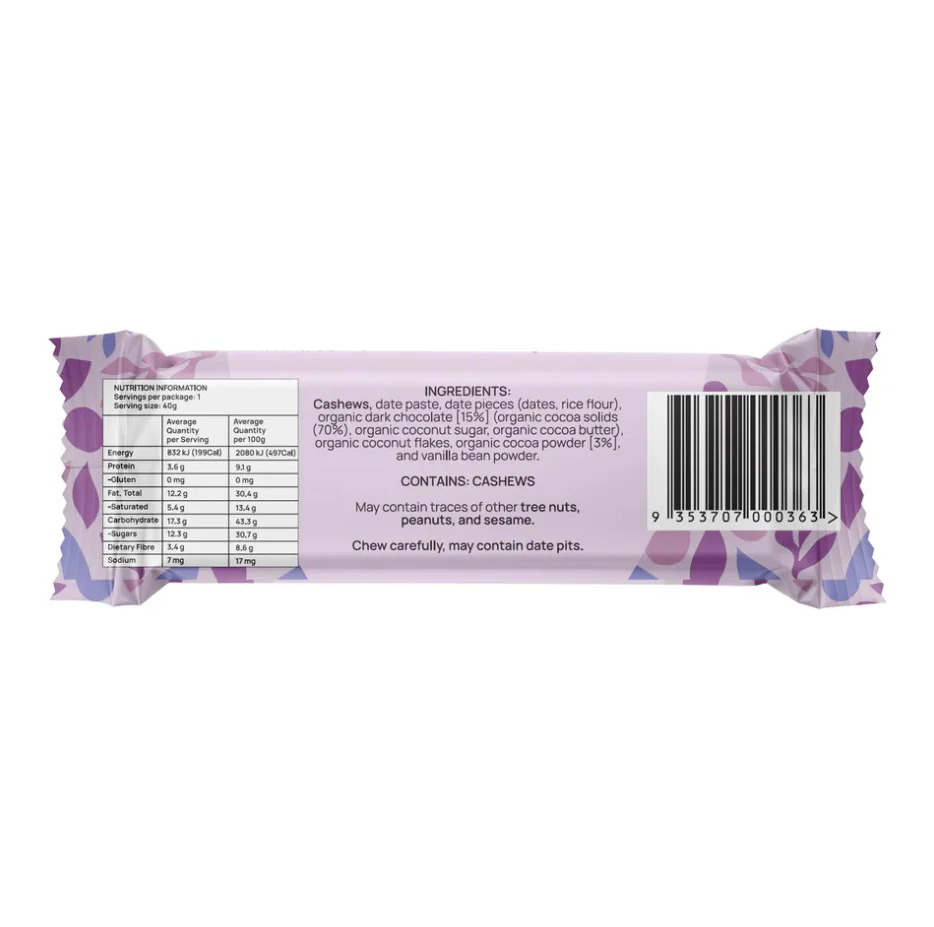 Food To Nourish Bliss Bar Double Choc 40g - Box of 12 - Image 3