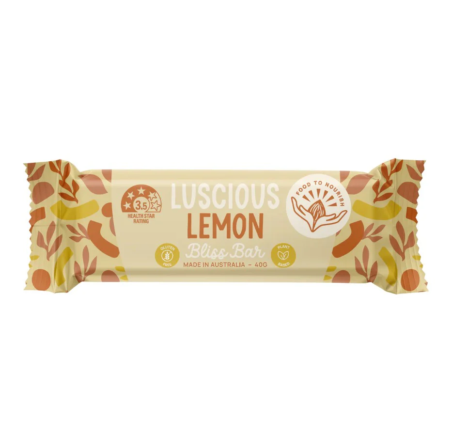 Food To Nourish Bliss Bar Luscious Lemon 40g - Box of 12 - Image 2