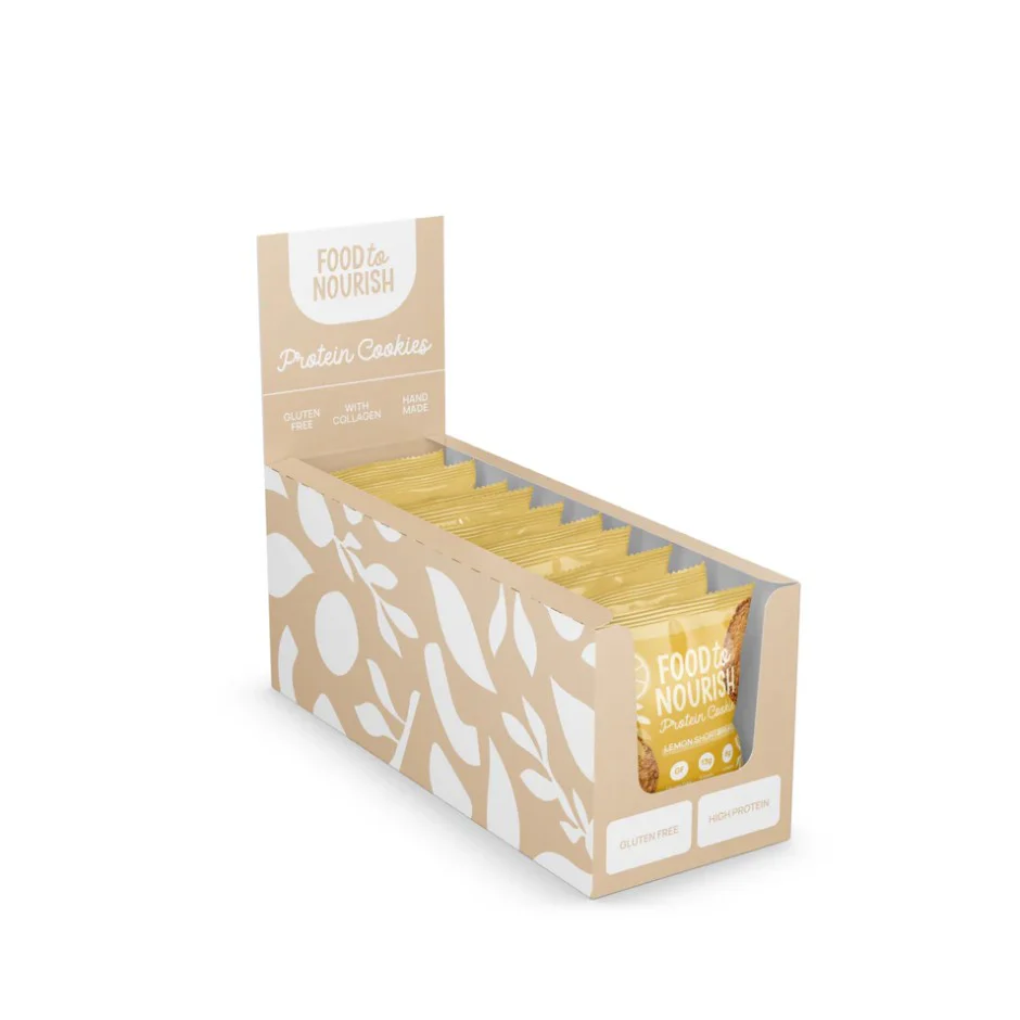 Food To Nourish Protein Cookie Lemon Shortbread 60g - Box of 12