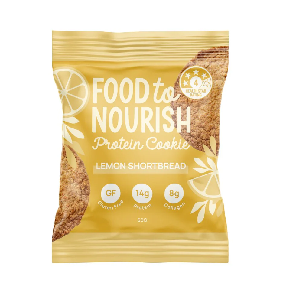 Food To Nourish Protein Cookie Lemon Shortbread 60g - Box of 12 - Image 2