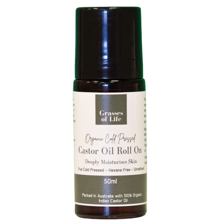 Grasses of Life Organic Castor Oil Refillable Roll on 50ml