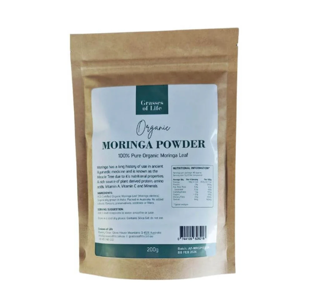 Grasses of Life Organic Moringa Powder 200g
