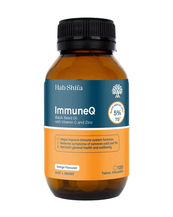 Hab Shifa ImmuneQ with Vitamin C & Zinc 120 Capsules
