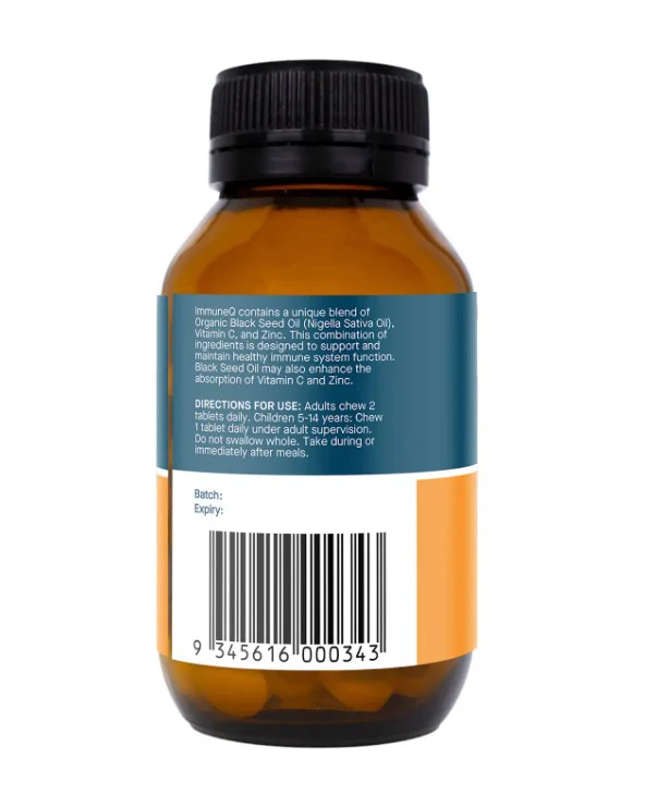 Hab Shifa ImmuneQ with Vitamin C & Zinc 120 Capsules - Image 3