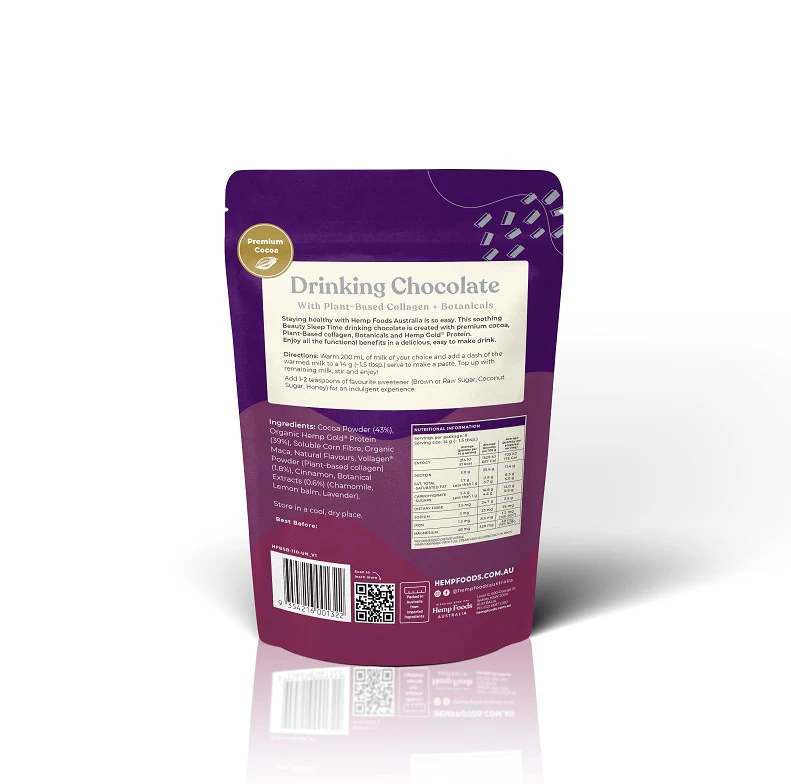 Hemp Foods Australia Drinking Chocolate Beauty & Sleep Blend 112g - Image 2