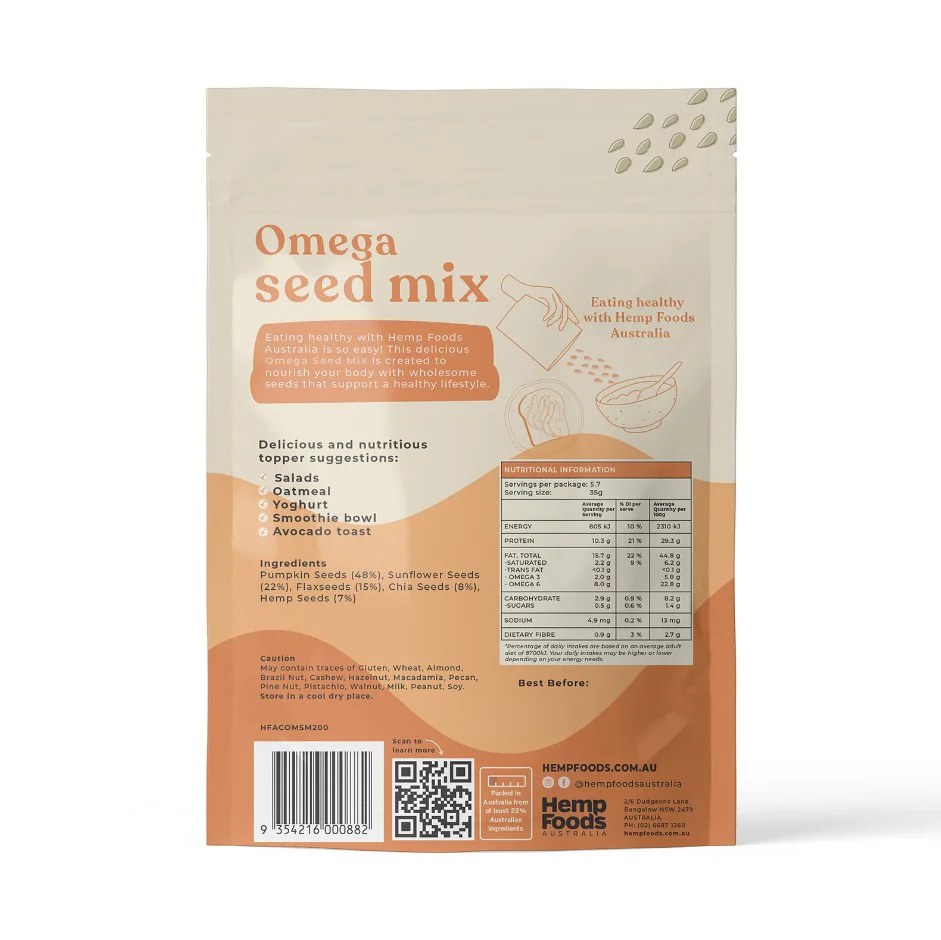 Hemp Foods Australia Omega Seed Mix 200g - Image 2