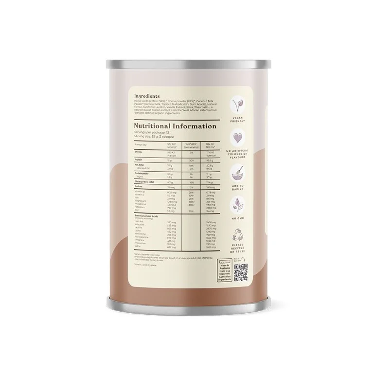 Hemp Foods Australia Organic Hemp Protein Chocolate 420g - Image 3