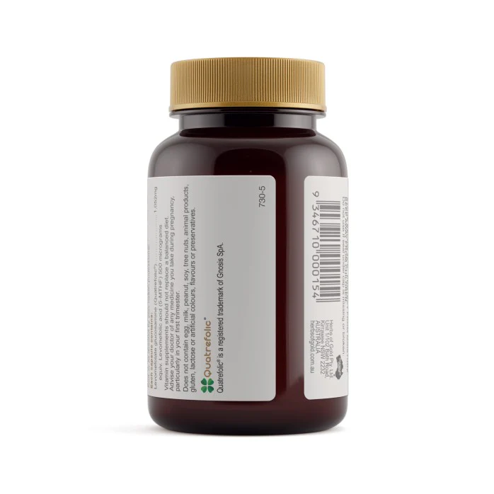 Herbs of Gold Activated Folate 500 60 capsules - Image 3