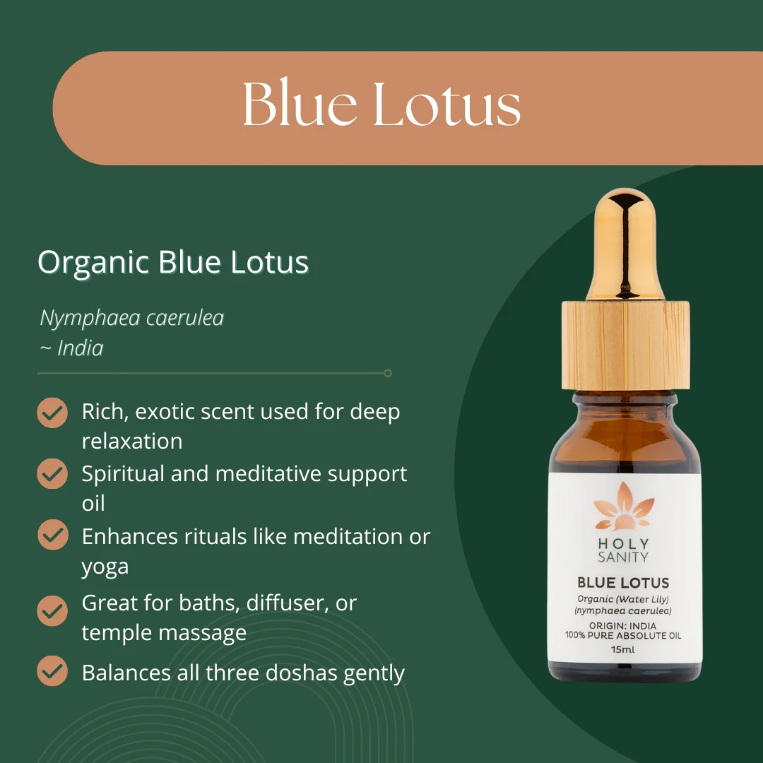 Holy Sanity Organic Absolute Oil Blue Lotus 15ml - Image 2