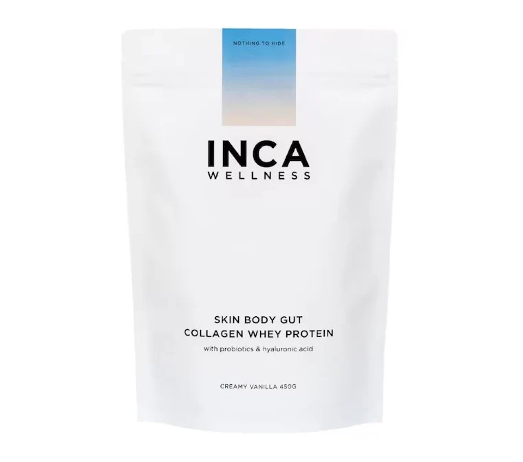Inca Wellness Skin Body Gut Collagen Whey Protein Vanilla 450g