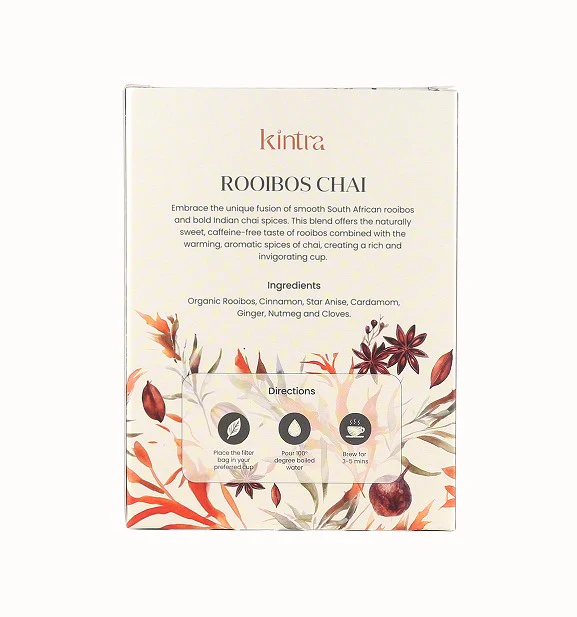 Kintra Foods Organic Rooibos Chai 32 Tea Bags - Image 2