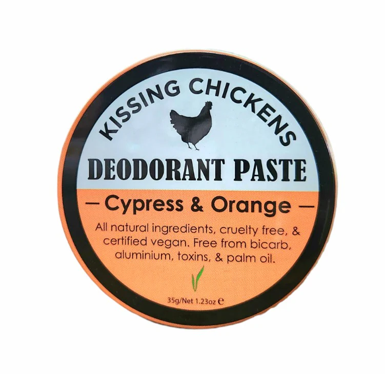 Kissing Chickens Natural Deodorant Paste Cypress & Orange 35g