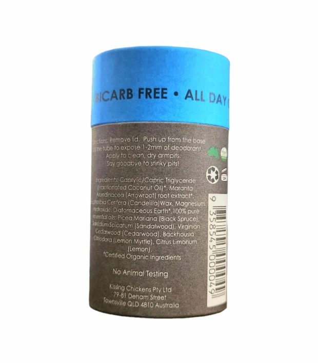 Kissing Chickens Natural Deodorant Stick Black Spruce 60g - Image 2