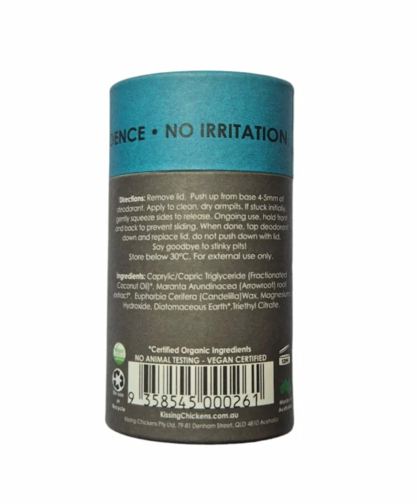 Kissing Chickens Natural Deodorant Stick Scent Free 60g - Image 2