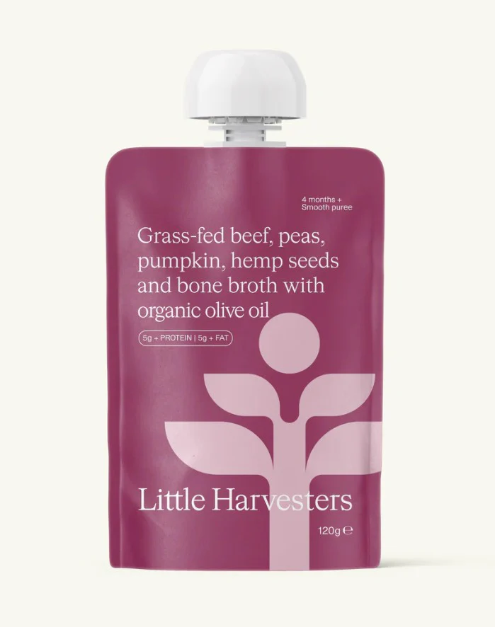 Little Harvesters Puree Pouch Grass-fed beef 120g - Box of 6