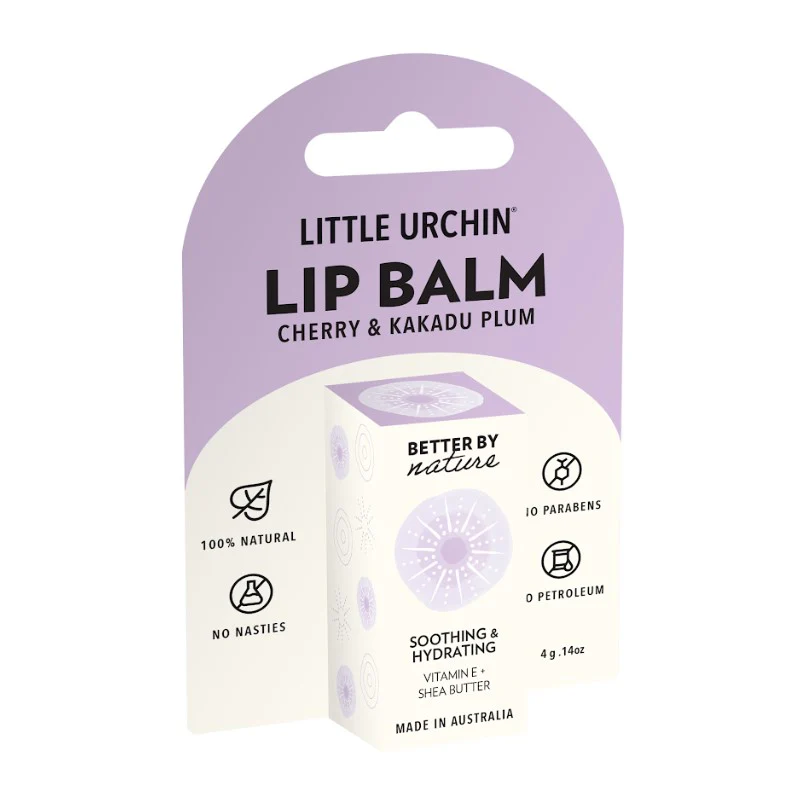 Little Urchin Lip Balm Cherry & Kakadu Plum 4g