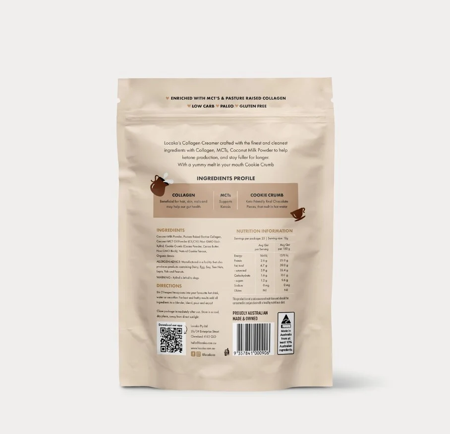 Locako Collagen Creamer Indulgent Cookies and Cream 240g - Image 2