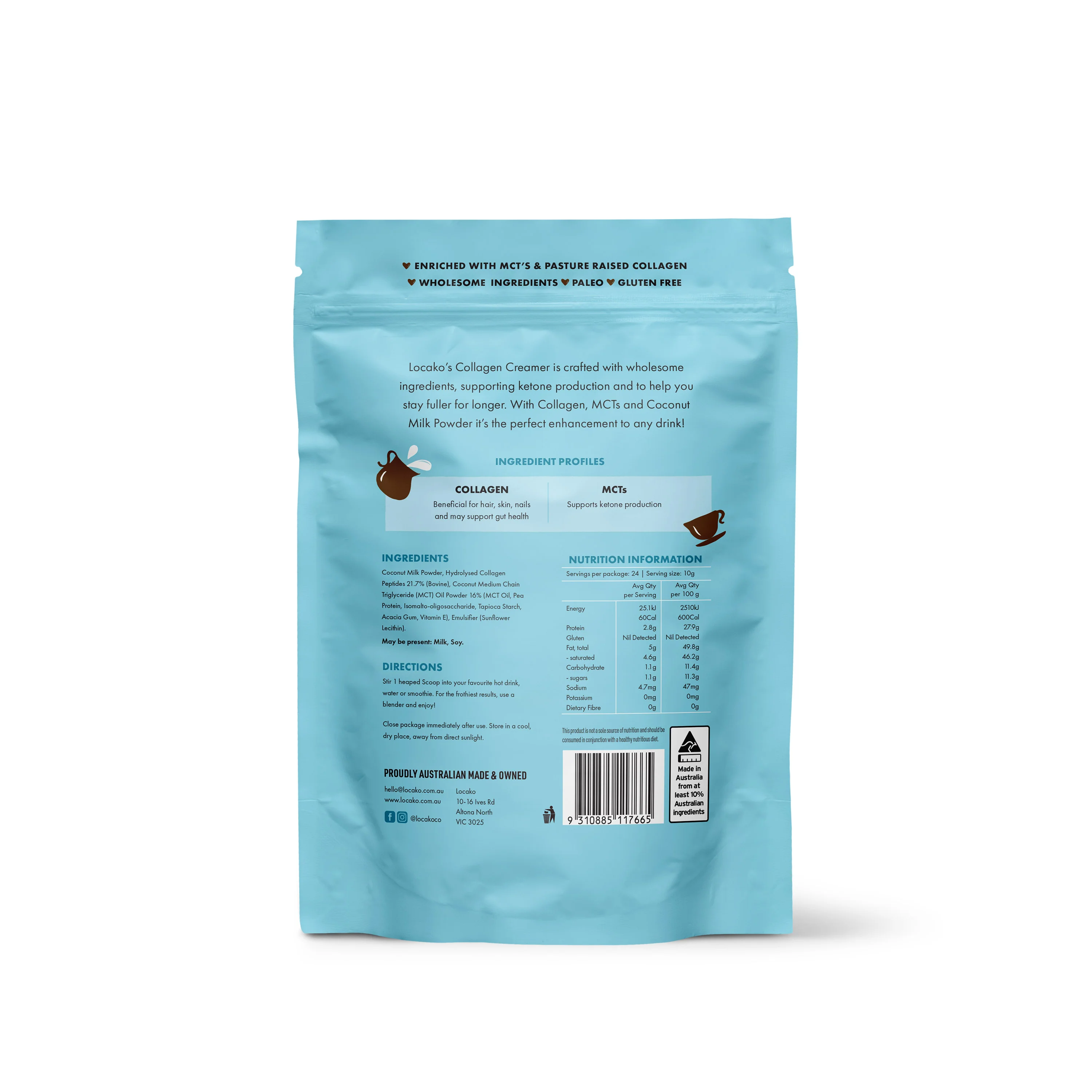 Locako Collagen Creamer Natural 240g - Image 2