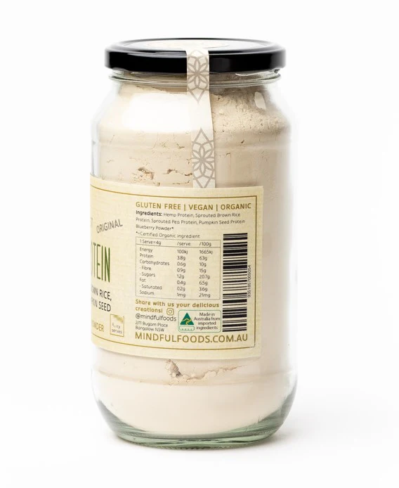 Mindful Foods STARDUST Protein Powder Plant ORIGINAL Organic 380g - Image 2