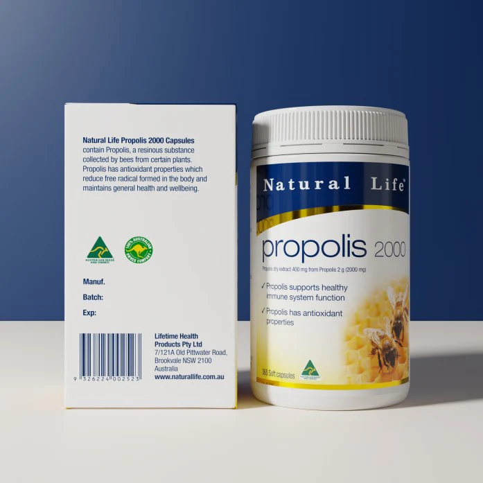 Natural Life Propolis 2000mg 365 Capsules - Image 3