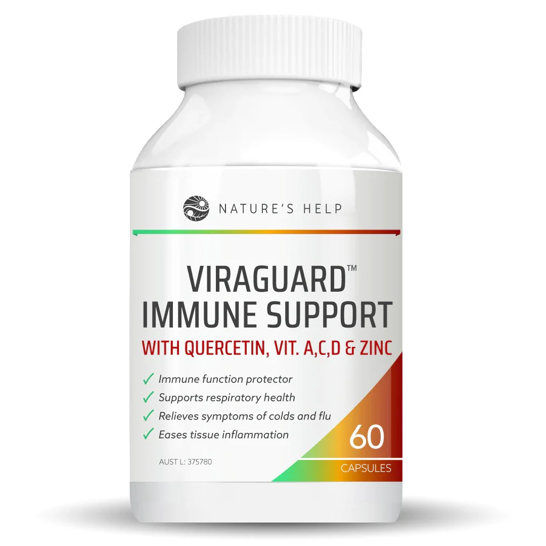 Nature's Help VIRA GUARD Quercefit Vitamins A C D & Zinc 60 Capsules