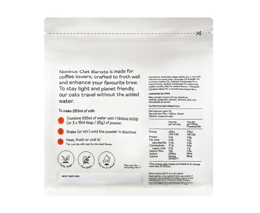 Nimbus Oat Barista Powder Pouch - Image 4
