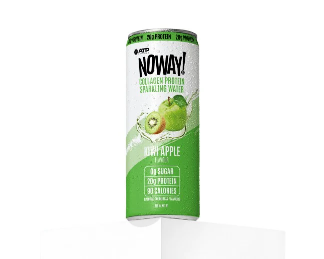 NOWAY Collagen Protein Water Sparkling Water Kiwi Apple 355ml - Box of 12
