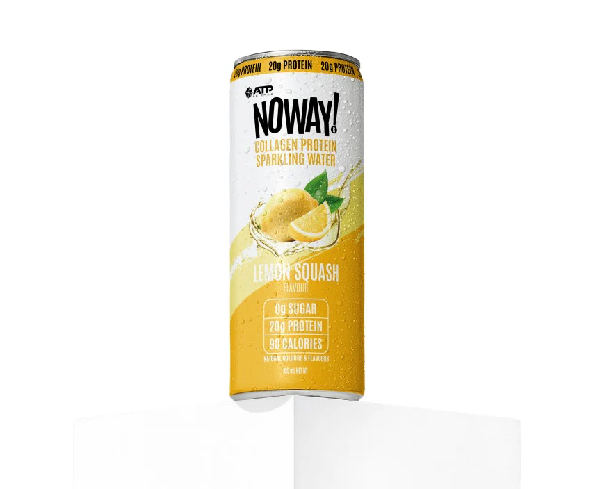 NOWAY Collagen Protein Water Sparkling Water Lemon Squash 355ml - Box of 12
