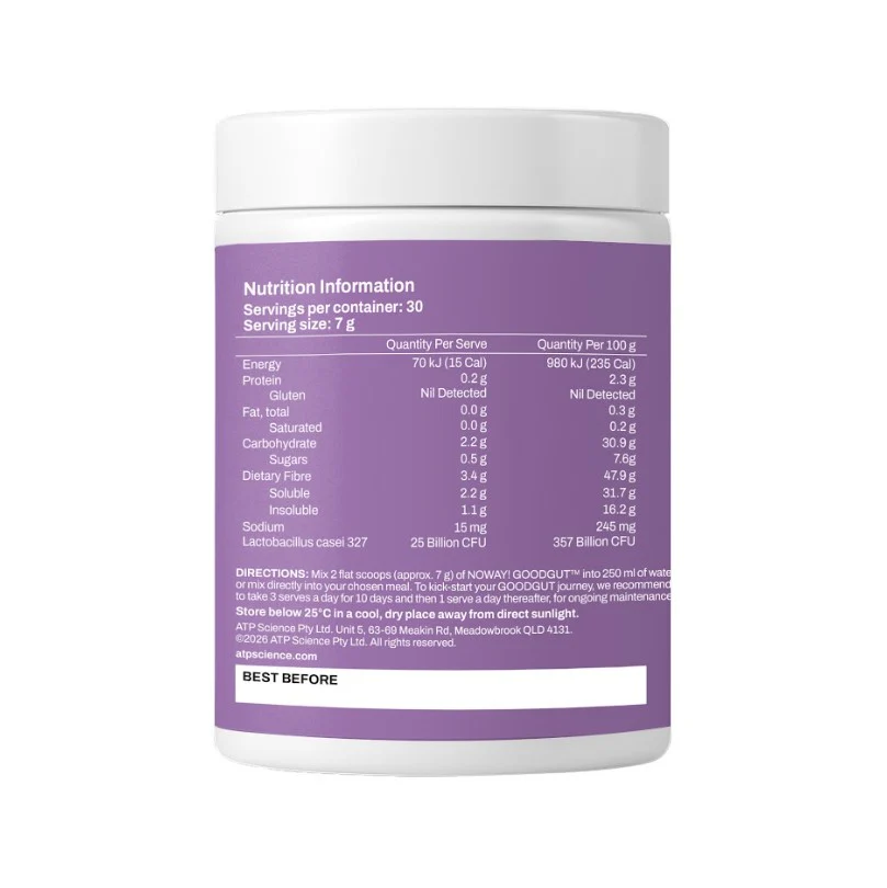 NOWAY Goodgut Blackcurrant Powder 30 serve 210g - Image 2