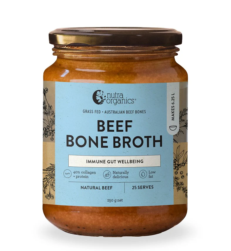Nutra Organics Beef Bone Broth Concentrate Natural 250g