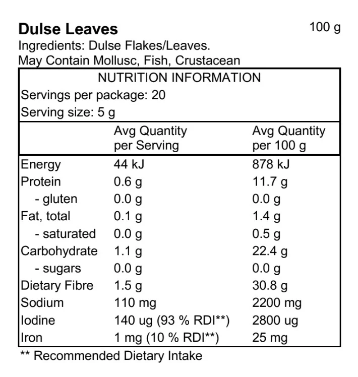 Pacific Harvest Atlantic Dulse Seaweed Leaves - Image 4
