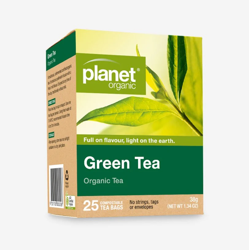 Planet Organic Herbal Tea Green Decaffeinated 25 Tea Bags