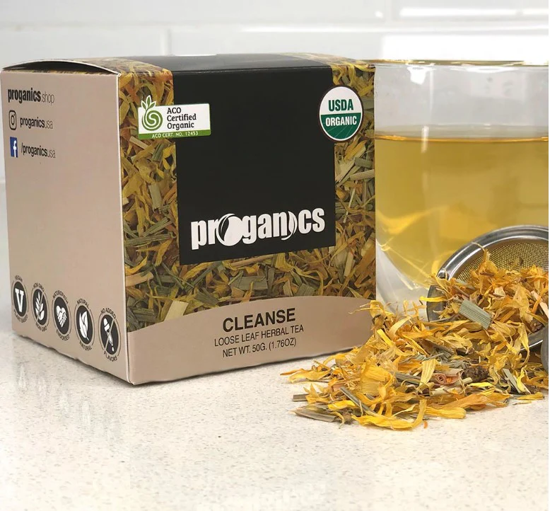 Proganics Organic Loose Leaf Herbal Tea Cleanse 50g - Image 2